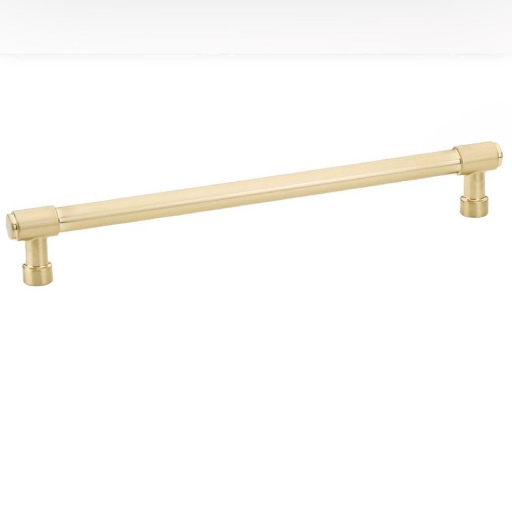 2  Emtek Jasper Cabinet pull 8” in Satin Brass